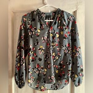 Ann Taylor Petite Floral Pansy Blouse